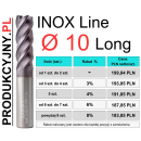 Frez fi 10 R0,2 INOX LONG